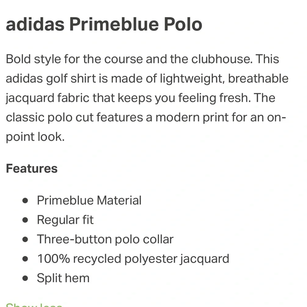 Adidas Primeblue polo shirt - Picture 8 of 8